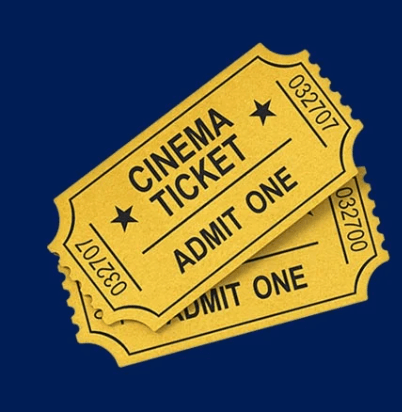 Golden cinema tickets