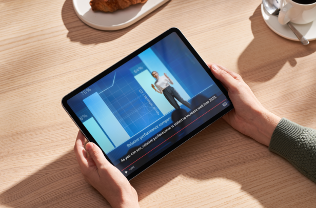 Captions on an ipad