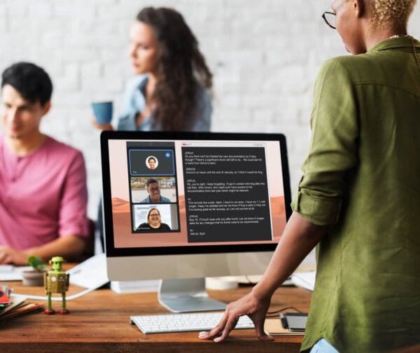 People in an online conference