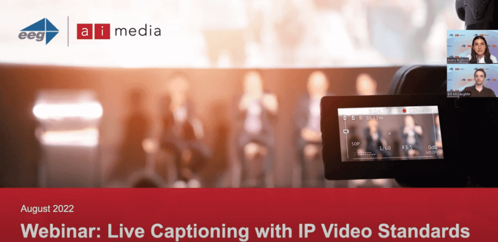 Live Captioning with IP Video Standards EMEA/Americas-AI-Media