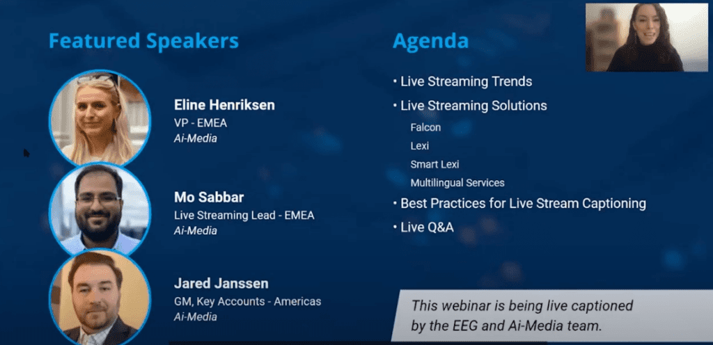Live Stream Captioning: Trends and Solutions Webinar | EMEA/Americas - AI-Media