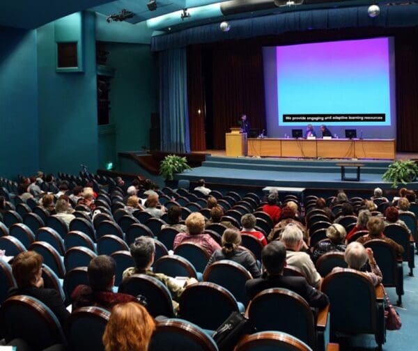 audience in an education presentation