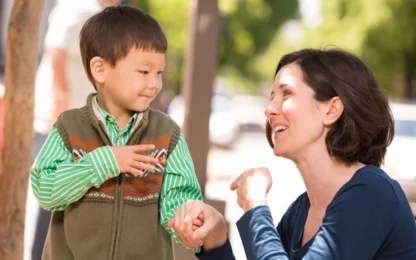 Two Individuals doing sign language -AI-Media